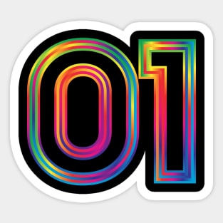 01 spectrum outline Sticker